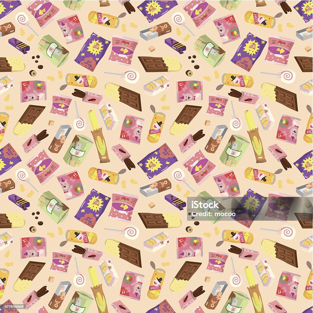 Snack Pattern Seamless Snacks Pattern Stock Illustration - Download Image Now ...