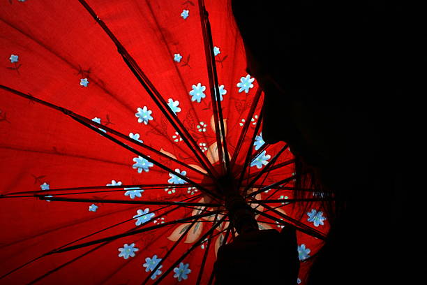 istock Umbrella girl silhouette 477045864