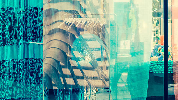 istock Double-Exposure,Mirror reflection of Clothing Store 477046210