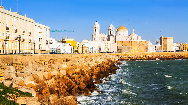 istock Sunny view of  Cathedral and   coast. Cadiz 477046284