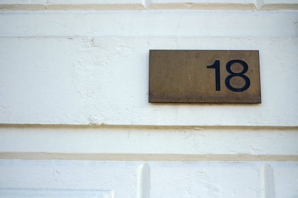istock Nice house number decoration that says 18 477046716