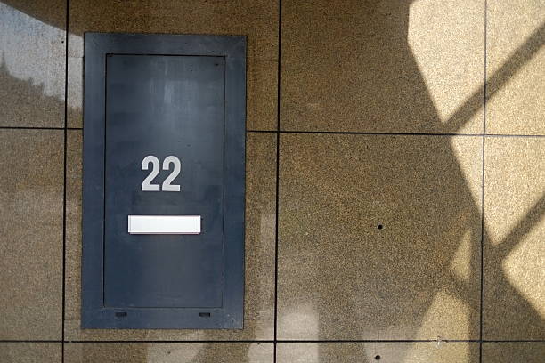 istock House number on a building that says 22 477046718