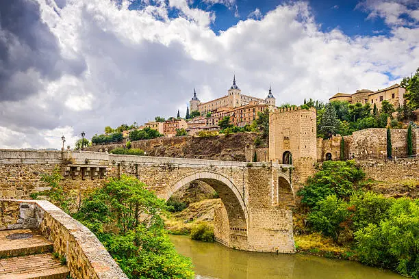 Toledo, Spain bridge on the Tagus River.