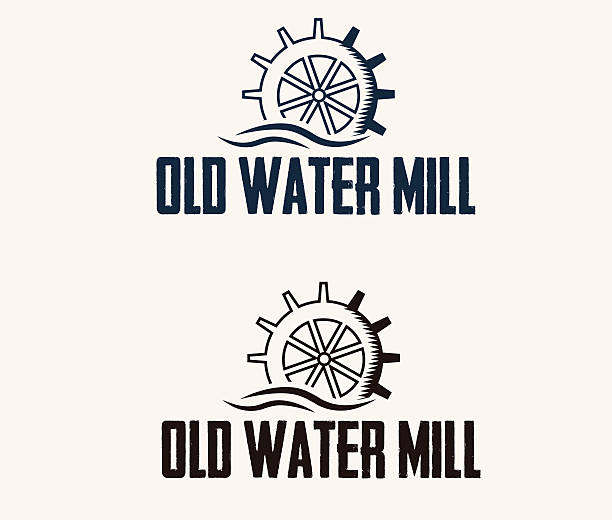 ilustrações de stock, clip art, desenhos animados e ícones de ilustração antigo moinho de água - water wheel