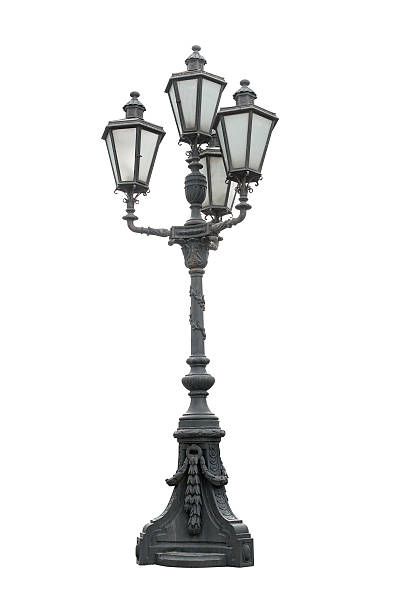 istock Street lamp on white background 477053158