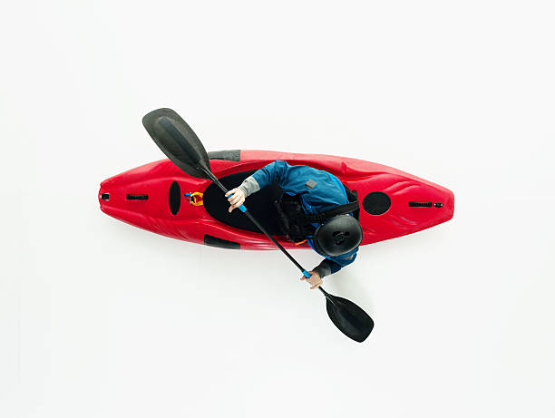istock Above view of man kayaking 477053964