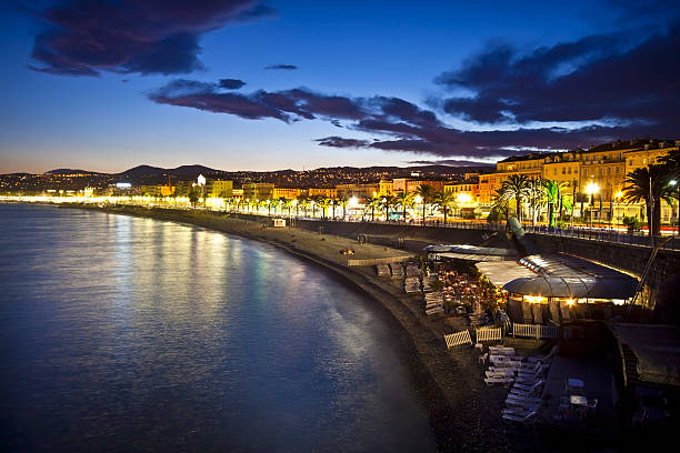 istock Nice at night, France. 477057234