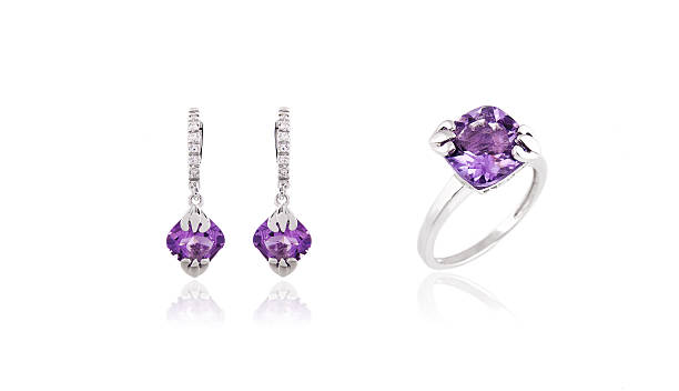 istock Silver jewelry on a white background 477057279