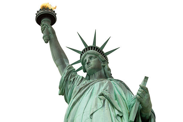 statue de la liberté - statue of liberty liberty statue flaming torch photos et images de collection