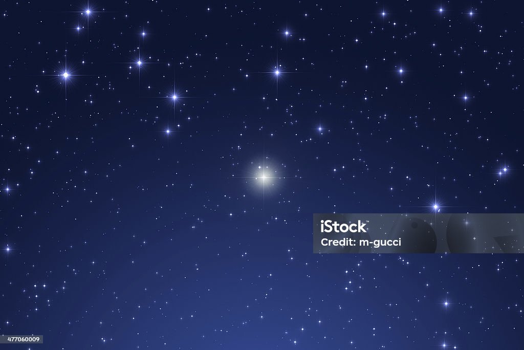 Lucky Star Lucky star in zodiac with background stars shaped (spikes).   Star Field Stock Photo