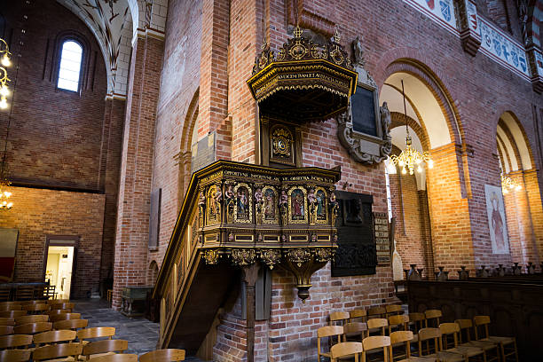 Beautiful pulpit from 1609 in Sanct Bendts Church