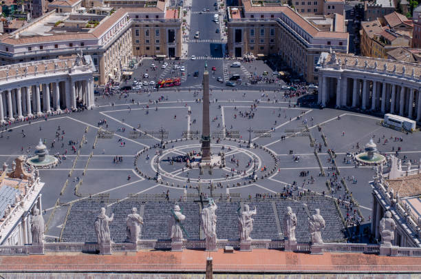 istock Looking down over Piazza San Pietro in Vatican City 477061612