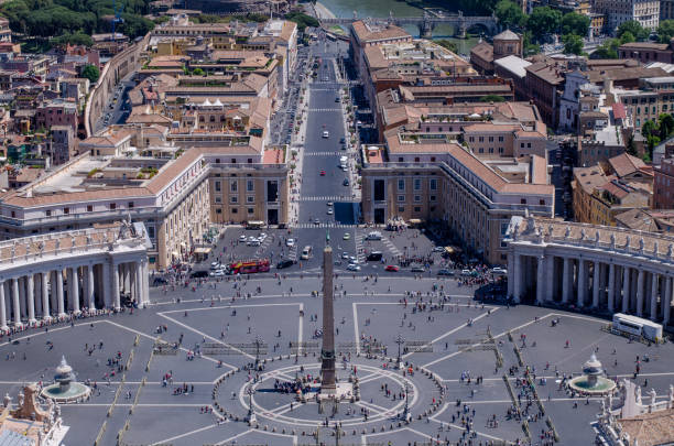 istock Looking down over Piazza San Pietro in Vatican City 477061616