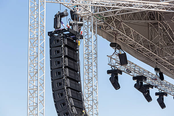 istock Concert lighting and sound equipment on stage 477061819