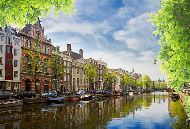 istock One of canals in Amsterdam, Holland 477062432