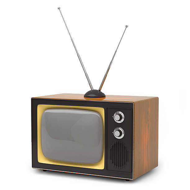 istock Retro TV isolated on white background 477065065