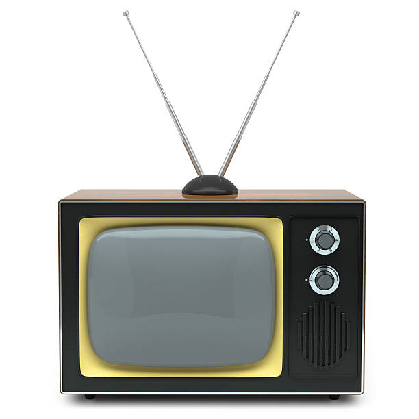 istock Retro TV isolated on white background 477065157