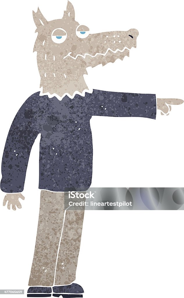 Wolf Pointing Cartoon Wolf Man Pointing Stock Illustration - Download Image Now ...