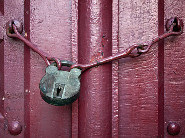 Old llave de bloqueo - foto de stock