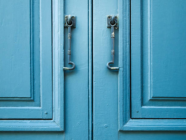 istock Pair of window hook on wood 477067885