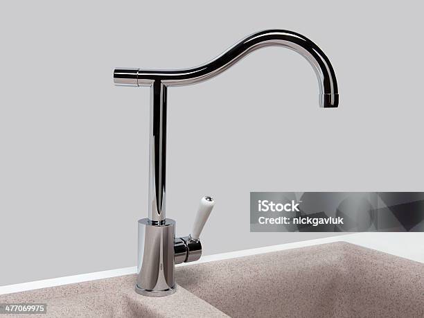 Water Tap And Sink In A Modern Kitchen Stock Photo - Download Image Now - Chrome, Close-up, Domestic Kitchen