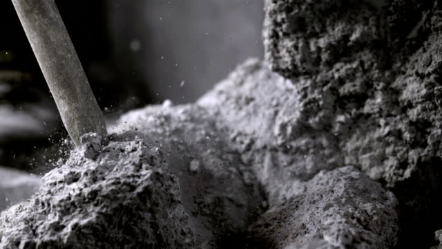 Breaking Up Rock With A Jackhammer (Super Slow Motion)