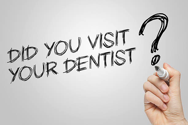 istock Hand writing welcome did you visit your dentist 477074140