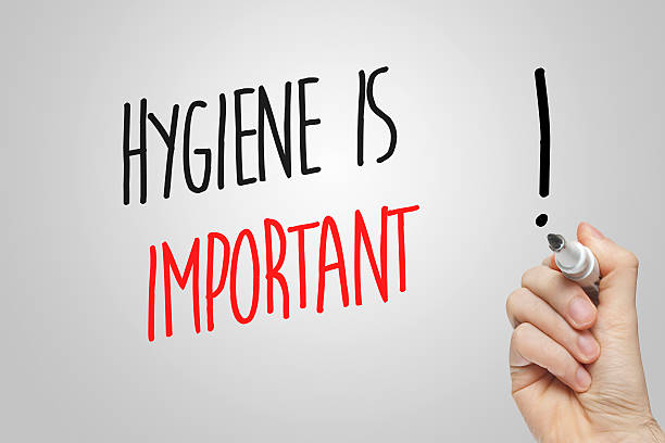 istock Hand writing hygiene is important 477074226