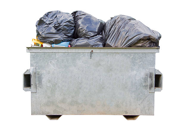 istock Dumpster full of rubbish over white 477075979