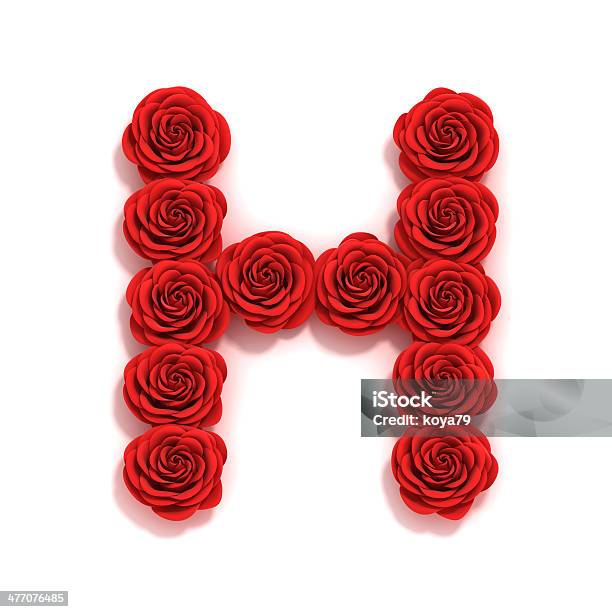 Rose Font Letter H Stock Photo - Download Image Now - Abstract,  Advertisement, Alphabet - iStock