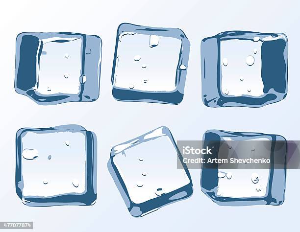 Vector Ice Cubes Set Stock Illustration - Download Image Now - Ice Cube, 2015, Alcohol - Drink