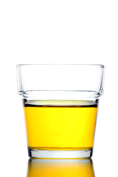 istock Yellow water in Glass isolated. 477080707