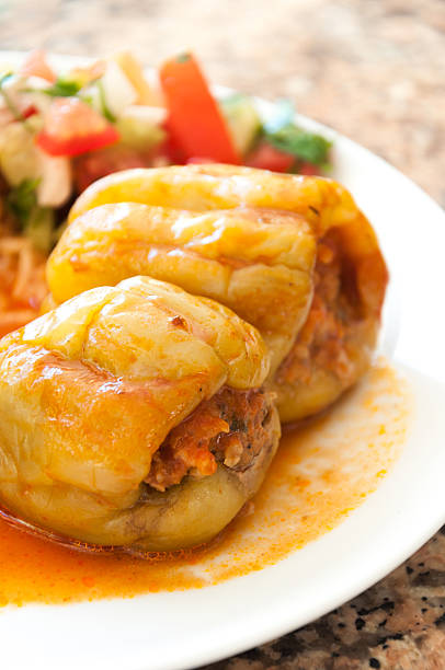 istock Peppers stuffed with meat and vegetables 477081099