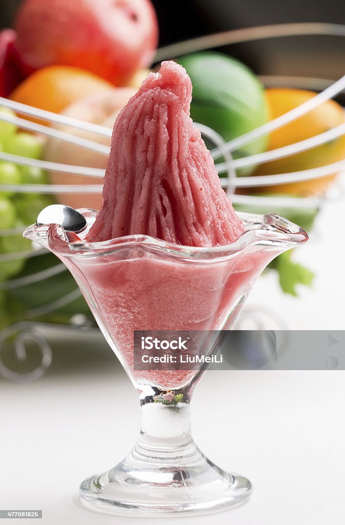 Watermelon ice Delicious watermelon ice, white background Crushed Ice Stock Photo