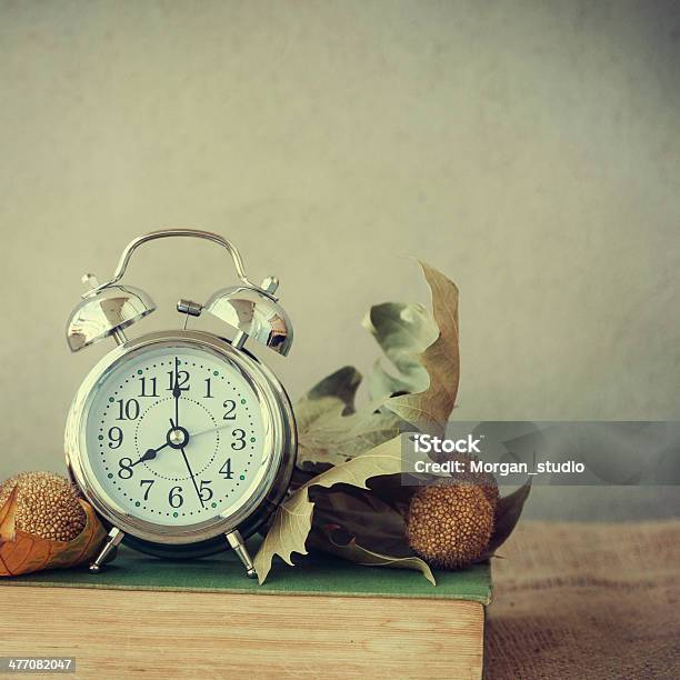 Orologio Con I Libri - Fotografie stock e altre immagini di Biblioteca - Biblioteca, Close-up, Educazione