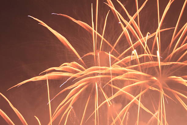istock Japanese traditional fireworks in the night sky 477082259