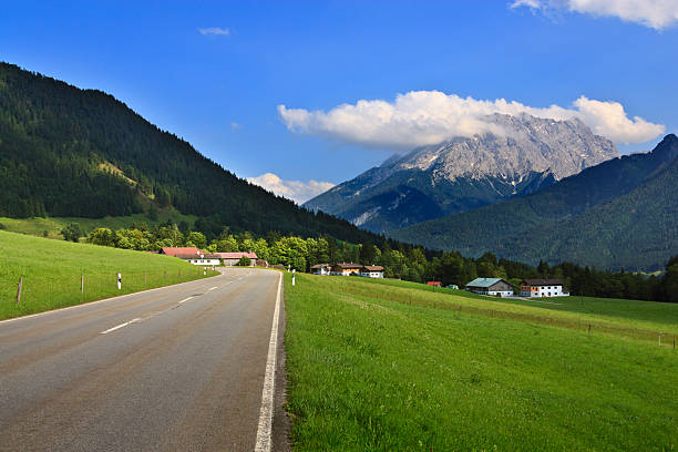 Village in Austrian mountains, Alps Small village in austrian alps. Beautiful mountains. beatifull stock pictures, royalty-free photos & images