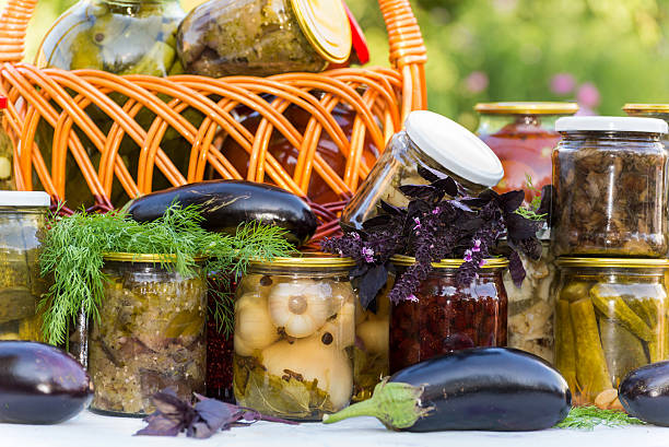 istock Home canning, canned vegetables outdoors 477088479