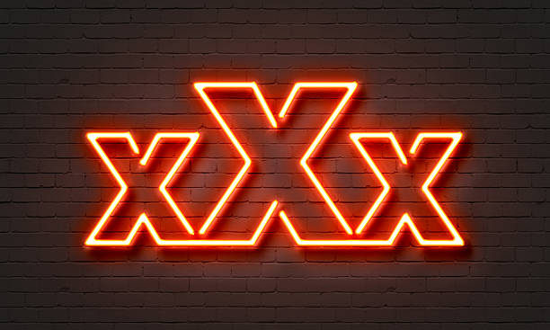 Xxx neon sign stock photo