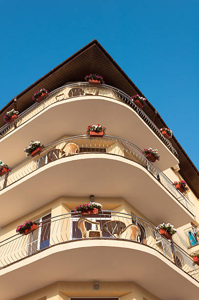 istock Potted flowers on balcony 477088963