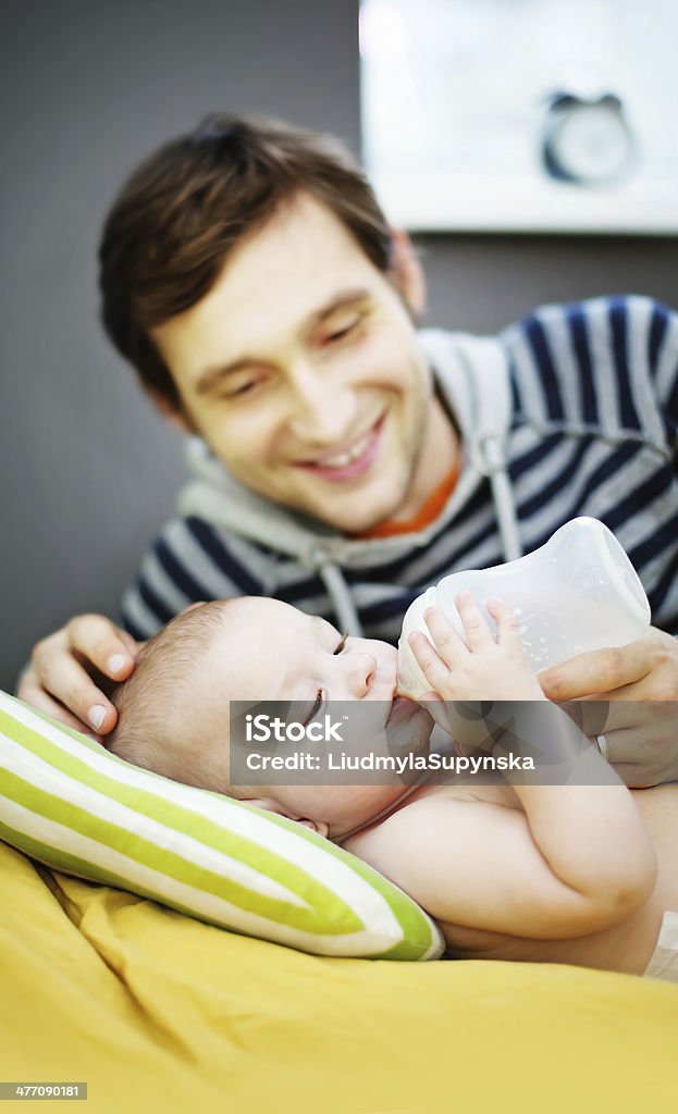Retrato de PAI e bebê - Foto de stock de Pai royalty-free