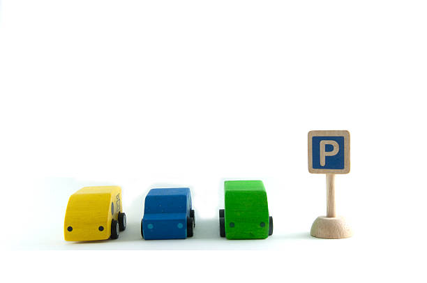 istock Car in parking - wood toy 477090838