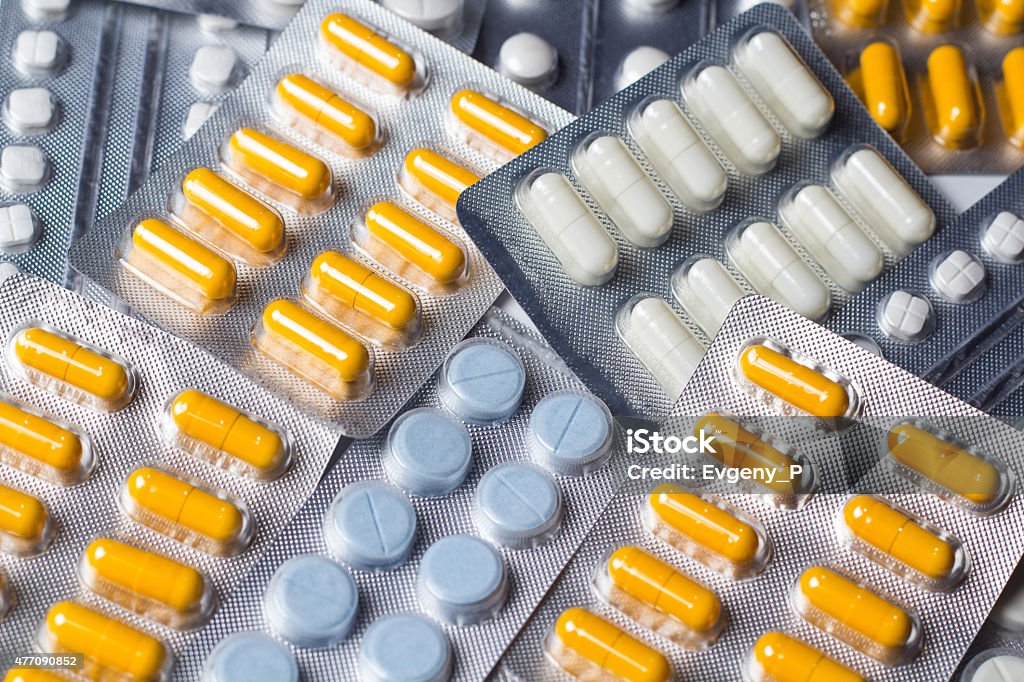 Blisters and tablets group of blisters with pills and tablets 2015 Stock Photo