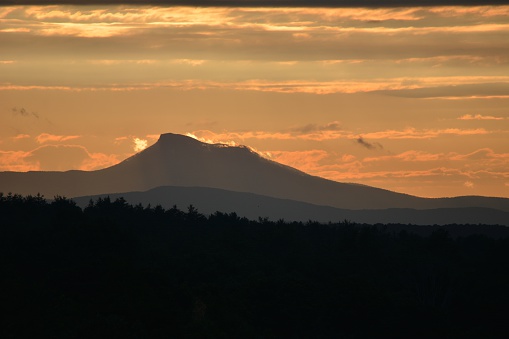 Camel's Hump at sunset from the east.