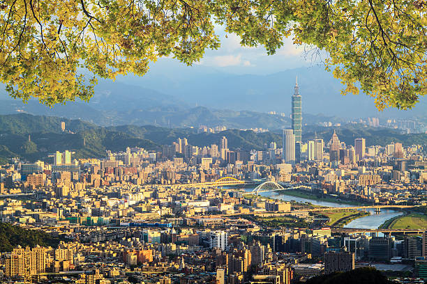 istock Taipei, Taiwan evening skyline 477093536