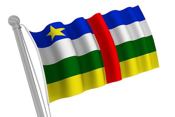 istock Central African Republic Flag On Pole 477095259