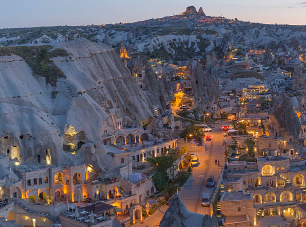 Cappadocia landscape, Turkey Cappadocia, This photo was shot from Cappadocia which located in the center of Turkey. Cappadocia is an ancient region of Anatolia. The landscape is so beautiful and rich of history. uchisar stock pictures, royalty-free photos & images