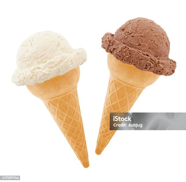 Ice Cream Cones Stock Photo - Download Image Now - Cut Out, Ice Cream, 2015