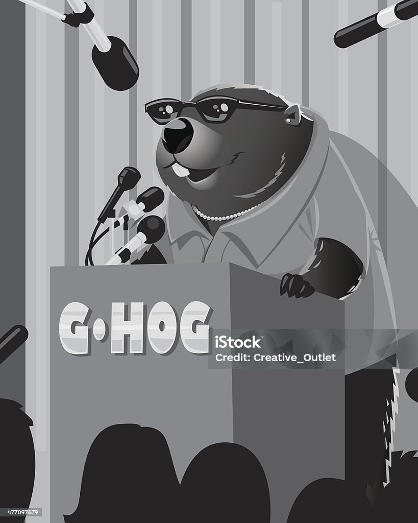 Groundhog conferencias - arte vectorial de Animal libre de derechos