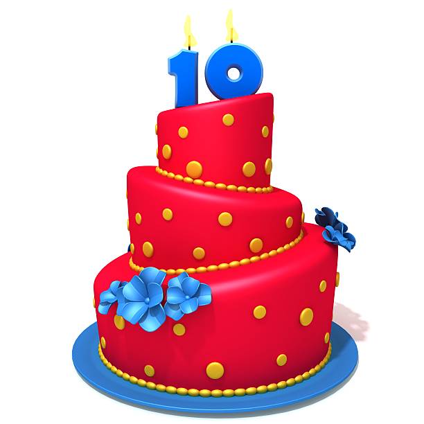 istock Birthday cake with number ten 477104198
